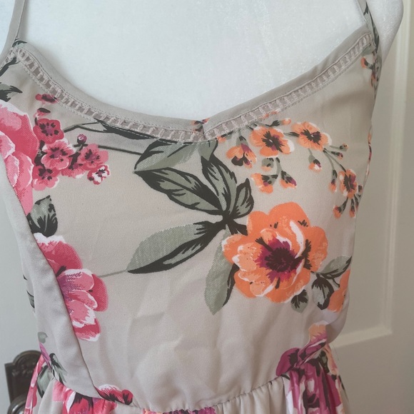 🌸2. Floral print knee length dress - Picture 4 of 9